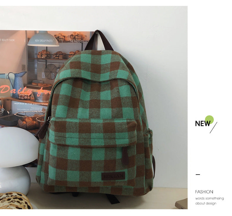 Karo-Muster Freizeit-Rucksack