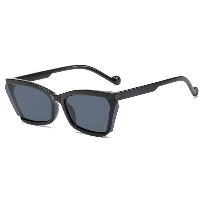 Damen modische Sonnenbrille mit einzigartigem rechteckigem Design und UV-Schutz Brehn