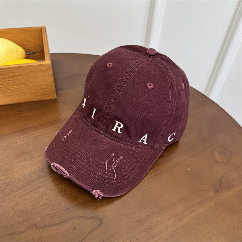 Damen Destroyed Denim Baseball Cap Brehn