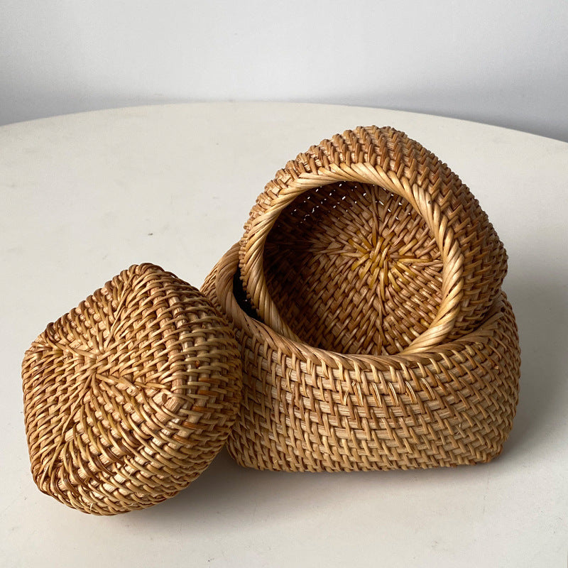 Damen Korb aus geflochtenem Rattan Brehn