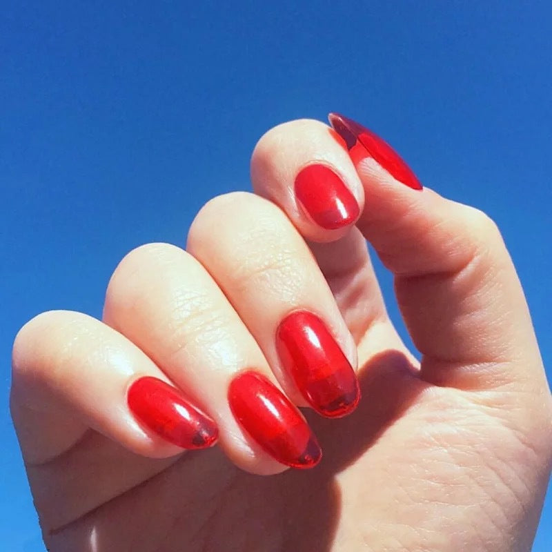 Glänzende Press-On Nageltips
