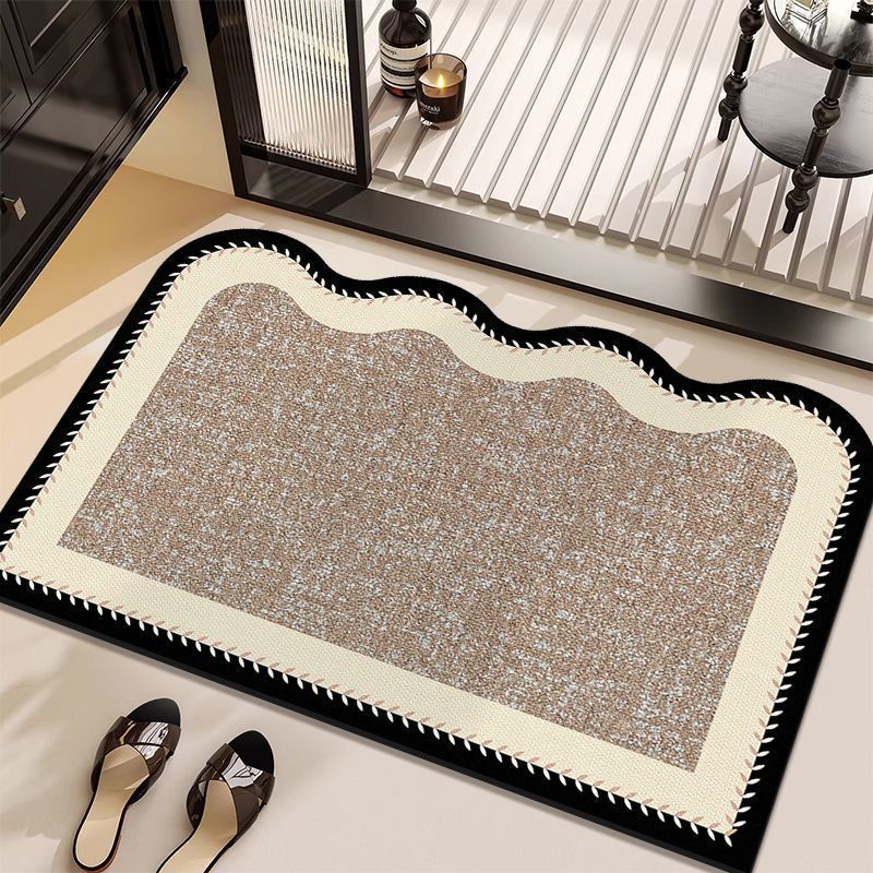 Dekorativer Wellenrand-Teppich