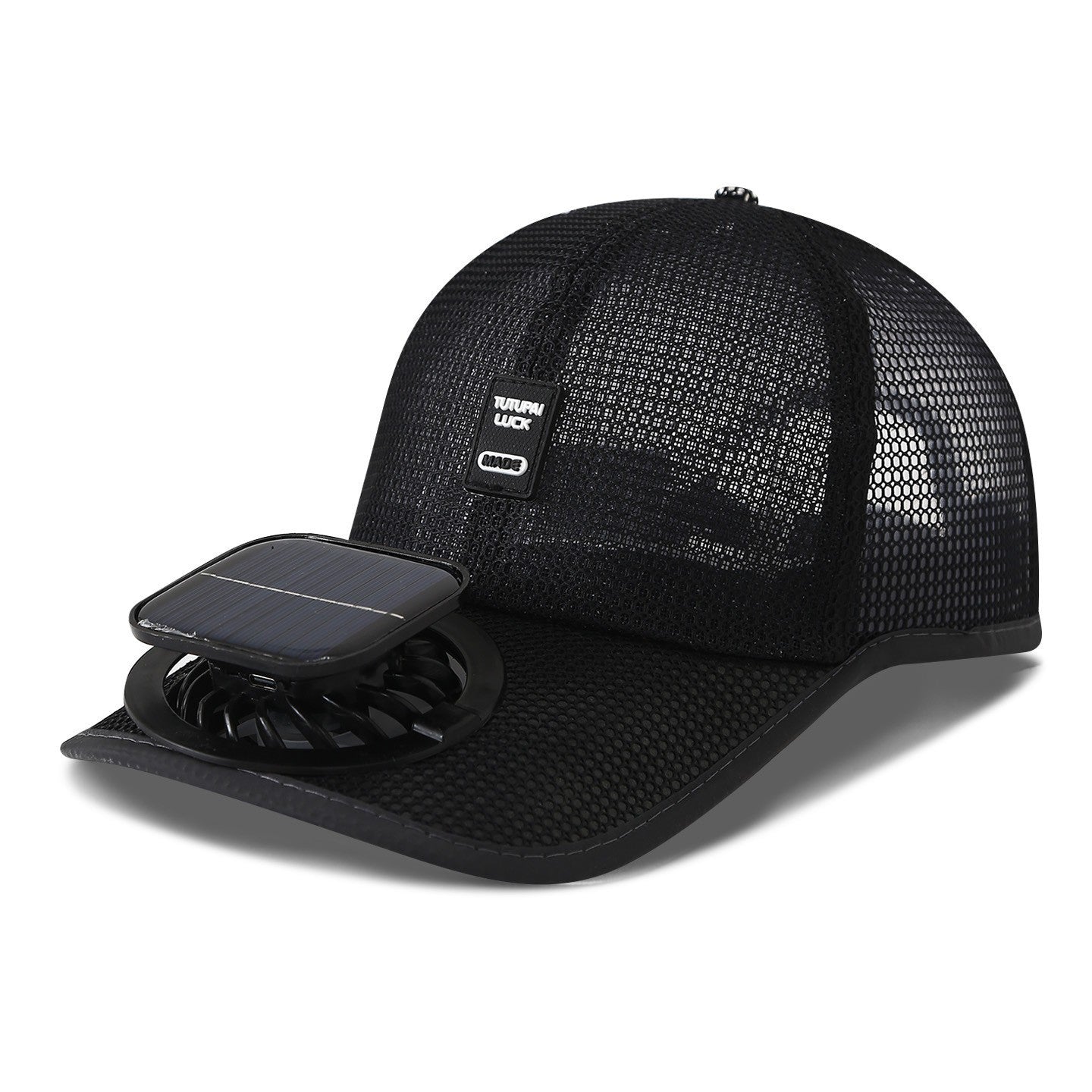 solarbetriebene Mesh-Baseballmütze mit abnehmbarem Frontlüfter Brehn