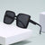 Damen modische quadratische Sonnenbrille mit strukturierter Bügelgestaltung Brehn