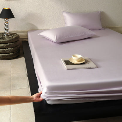 Spannbettlaken-Set aus seidig-glatter Satin-Mikrofaser mit extra tiefem Steg