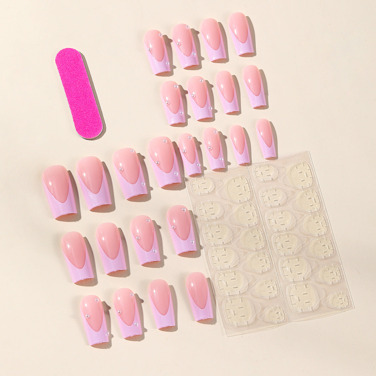 Elegante 3D Perlenakzent-Nagelkunstverlängerungen Brehn