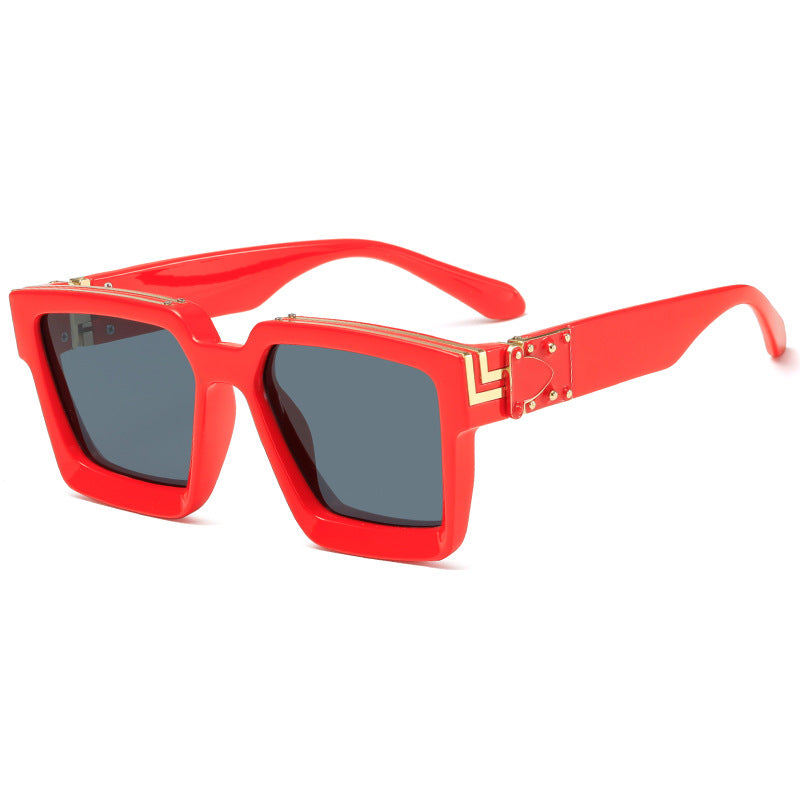 Damen quadratische Designer-Sonnenbrille mit auffälligem Rahmen Brehn