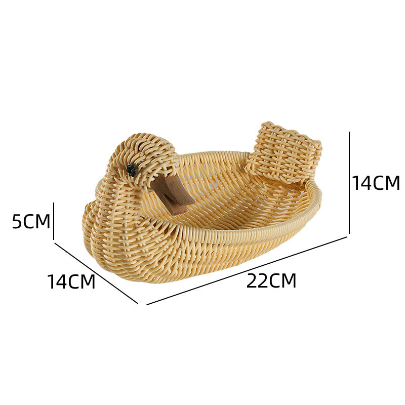 Unisex Geflochtener Dekorationskorb in Entenform Brehn