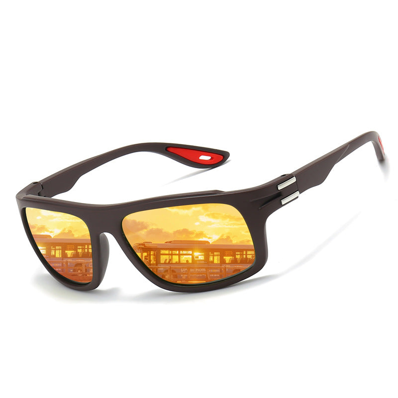 Herren Sportliche Sonnenbrille mit polarisierten Gläsern und stoßfestem Rahmen Brehn
