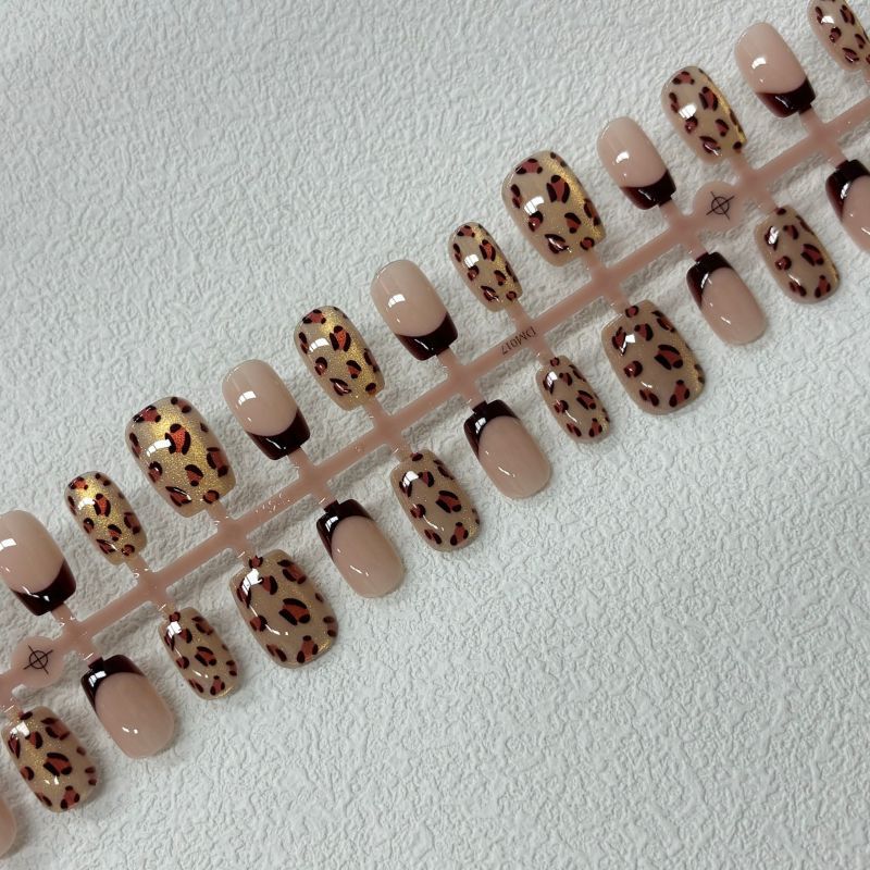 Künstlerisches Ombre Press-On Nagelspitzen Set Brehn