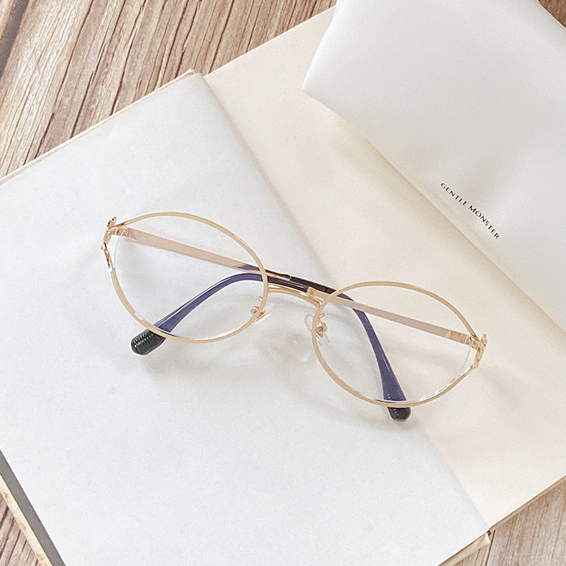 Runde Sonnenbrille mit Goldenen Akzenten Brehn