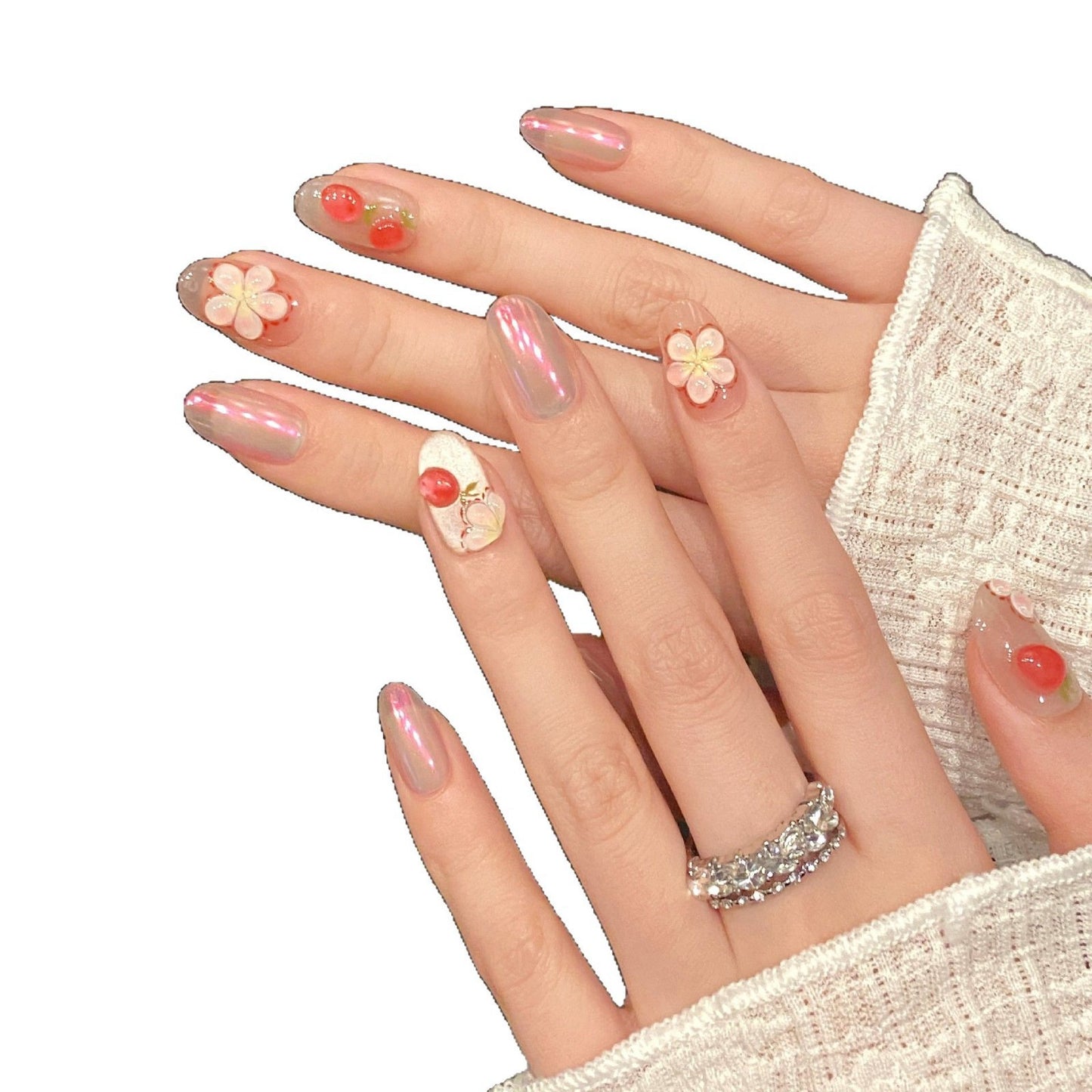Künstlerisches Press-On Nail Set Brehn