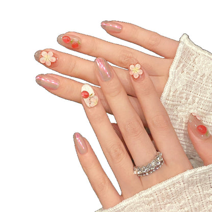 Künstlerisches Press-On Nail Set Brehn