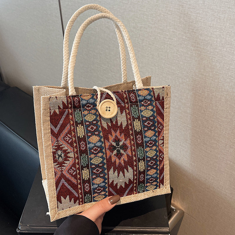Bohemian geometrisches Muster Tote Bag