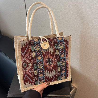 Bohemian geometrisches Muster Tote Bag