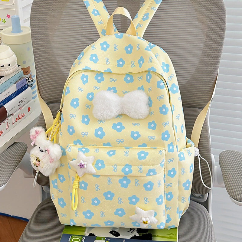 Niedlicher Charakterdesign Blumen-Schulrucksack