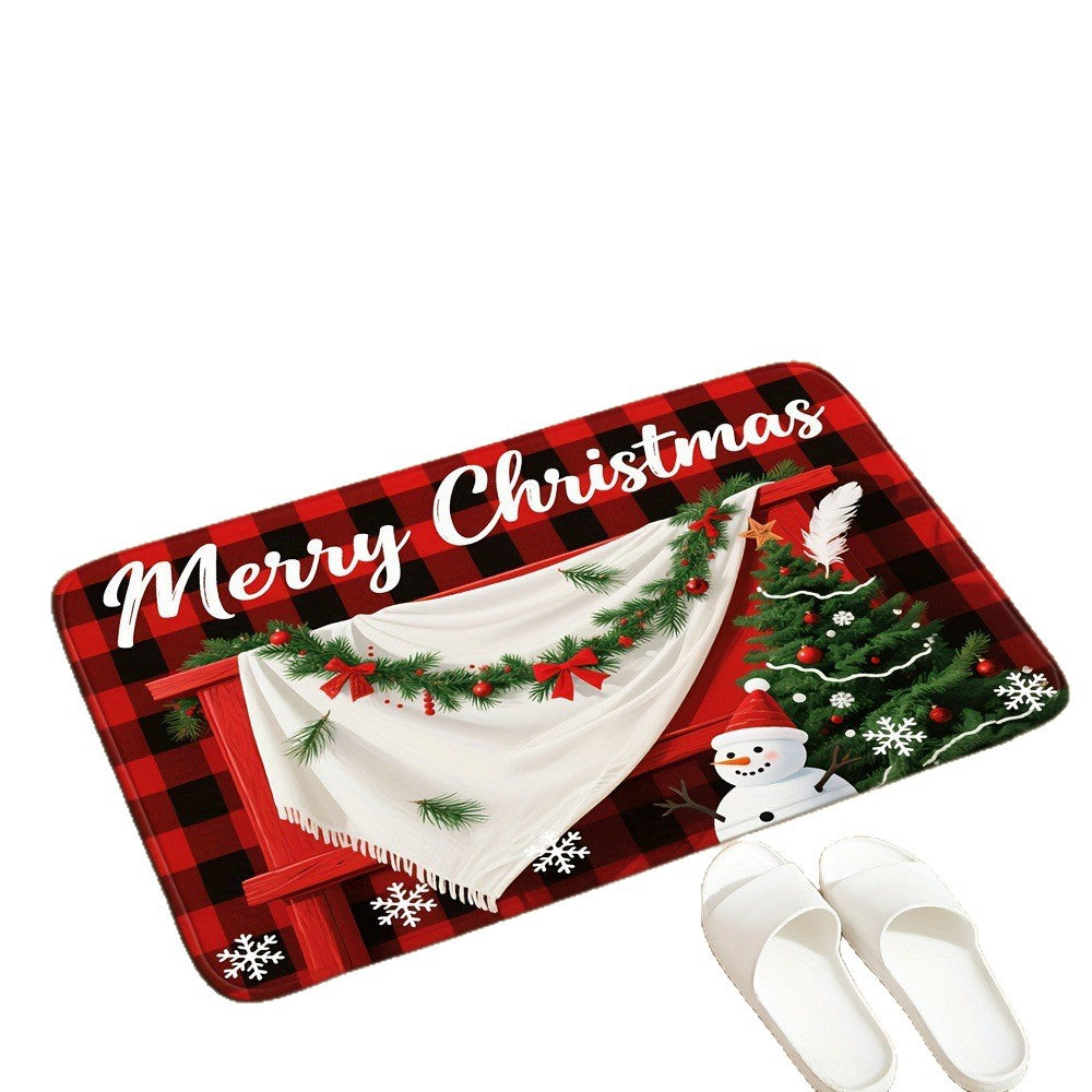 Weihnachtlich gestalteter Innenfußmatte