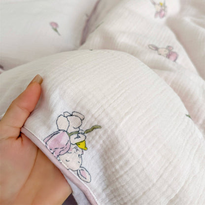Wendbare Musselin-Kinderbettdecke mit Teddybären-Druck