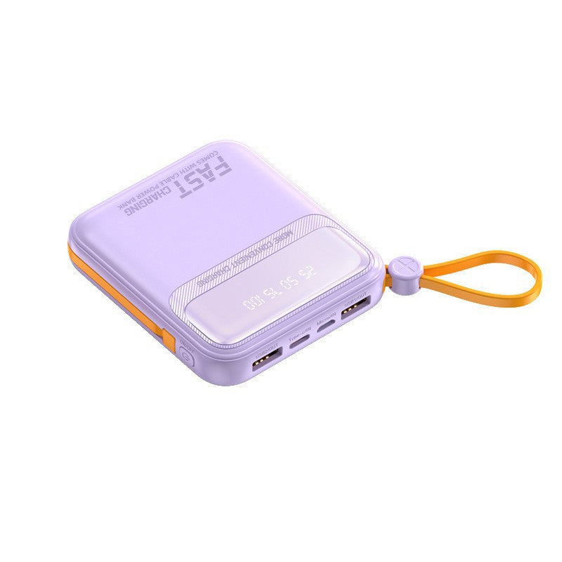 Kompakte Powerbank mit Integriertem Kabelmanagement und Digitaler Ladestandsanzeige Brehn