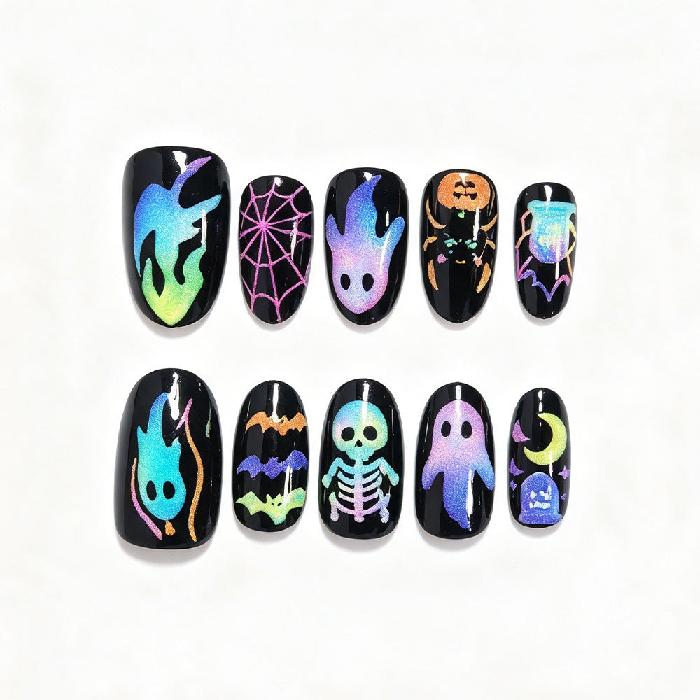 Gruseliges Themen Press-On Nail Art Set Brehn