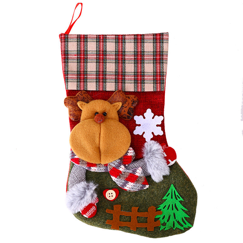 Weihnachtsstrumpf mit kreativen Motiven Brehn
