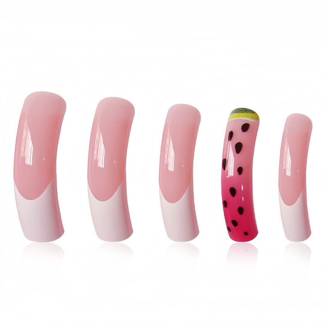 Wassermelonen-inspirierte Press-On-Nagel-Set Brehn