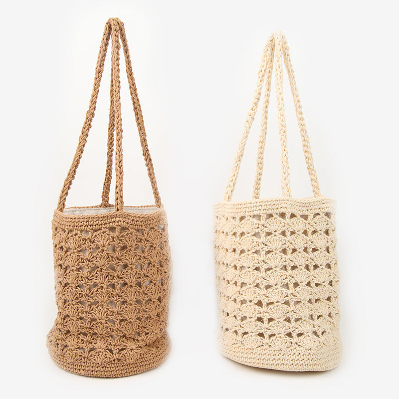 Damen Handgearbeitete Makramee Tasche mit doppeltem Innenfutter Brehn
