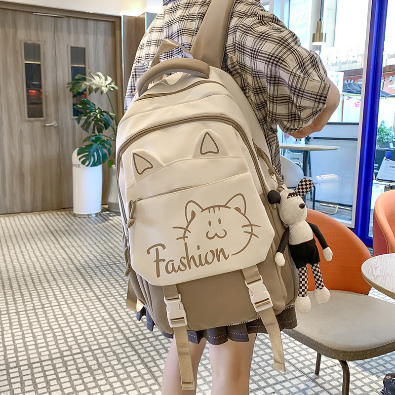 Rucksack mit Niedlichen Katzenohren und Praktischen Fächern Brehn