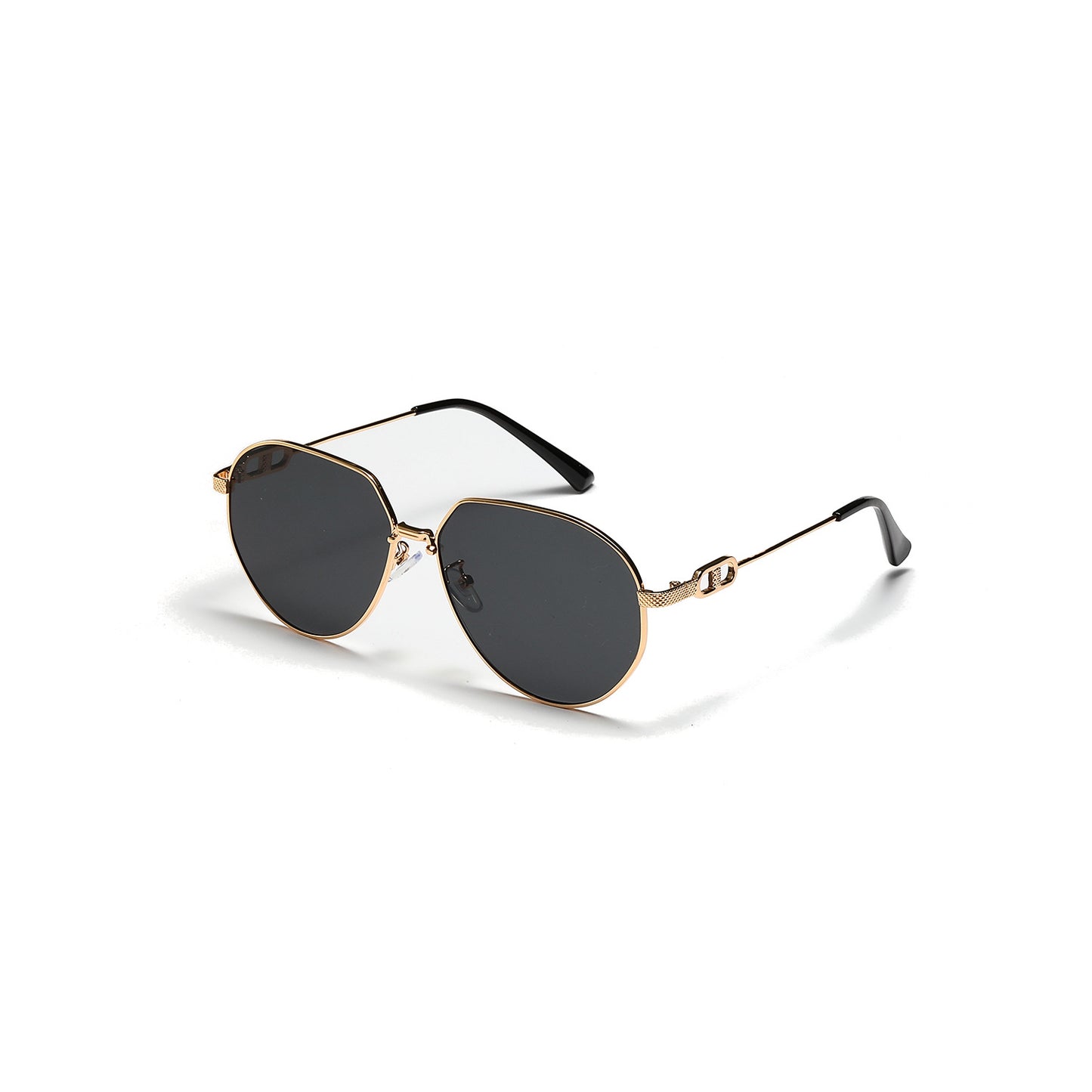 Damen stilvolle ovale Sonnenbrille mit modischem Metallrahmen Brehn