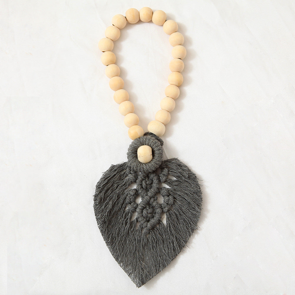 Dekorativer Makramee-Blatt-Wandbehang Brehn