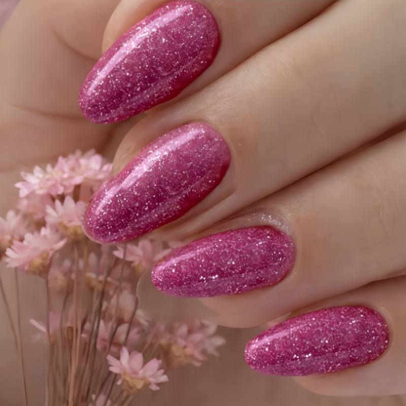 Glitzernde Stiletto Press-On Nagelspitzen Brehn