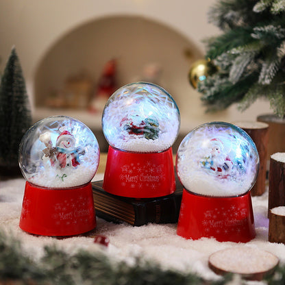 Schneekugel mit Weihnachtsmann und Tannenbaum Brehn