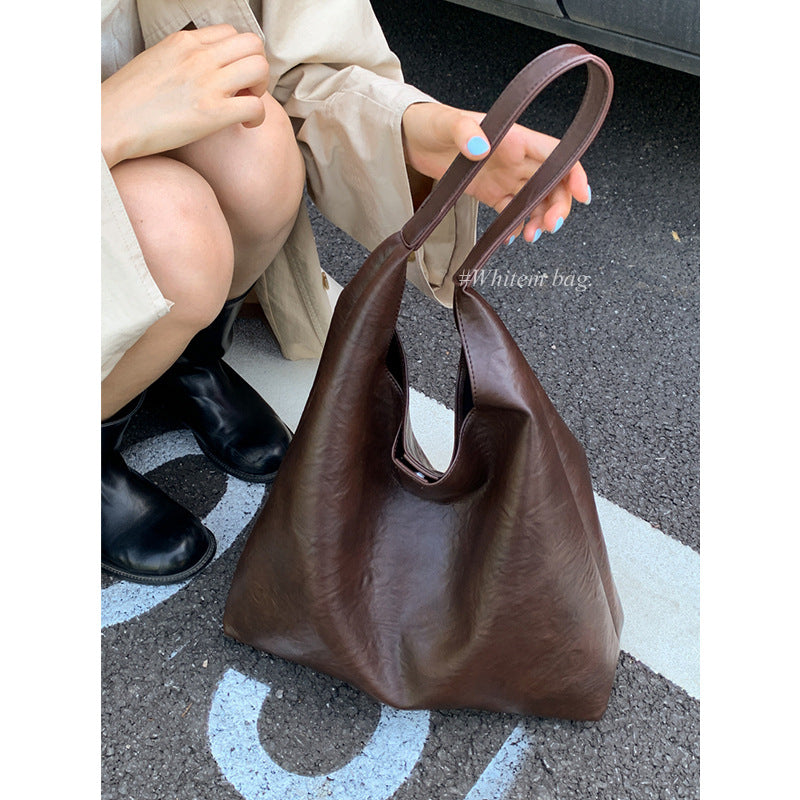 Elegante weiche Leder Hobo-Tasche Brehn