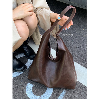 Elegante weiche Leder Hobo-Tasche Brehn