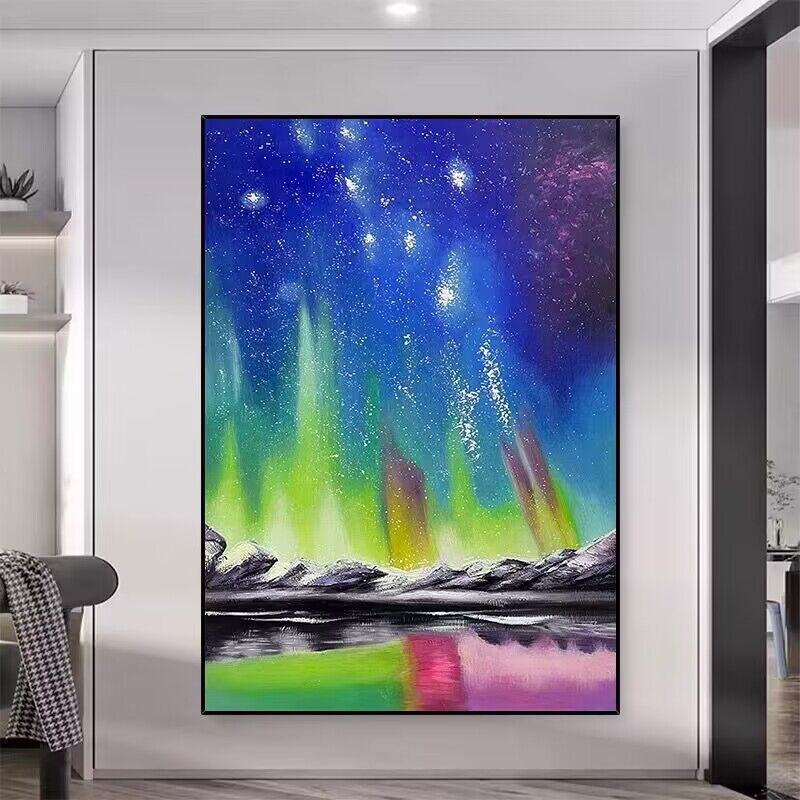 Abstrakte Nacht Himmel Landschaft Leinwand Kunst
