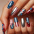 Kreative Nagelkunst mit patriotischem Design Brehn