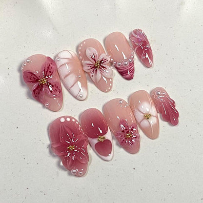 Professionelles Press-On-Nagelset mit trendigen Designs Brehn