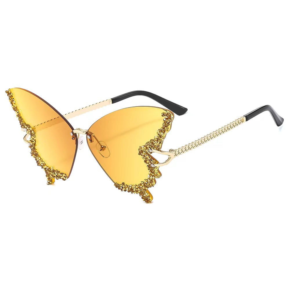 Damen extravagante Flügel-Sonnenbrille Brehn