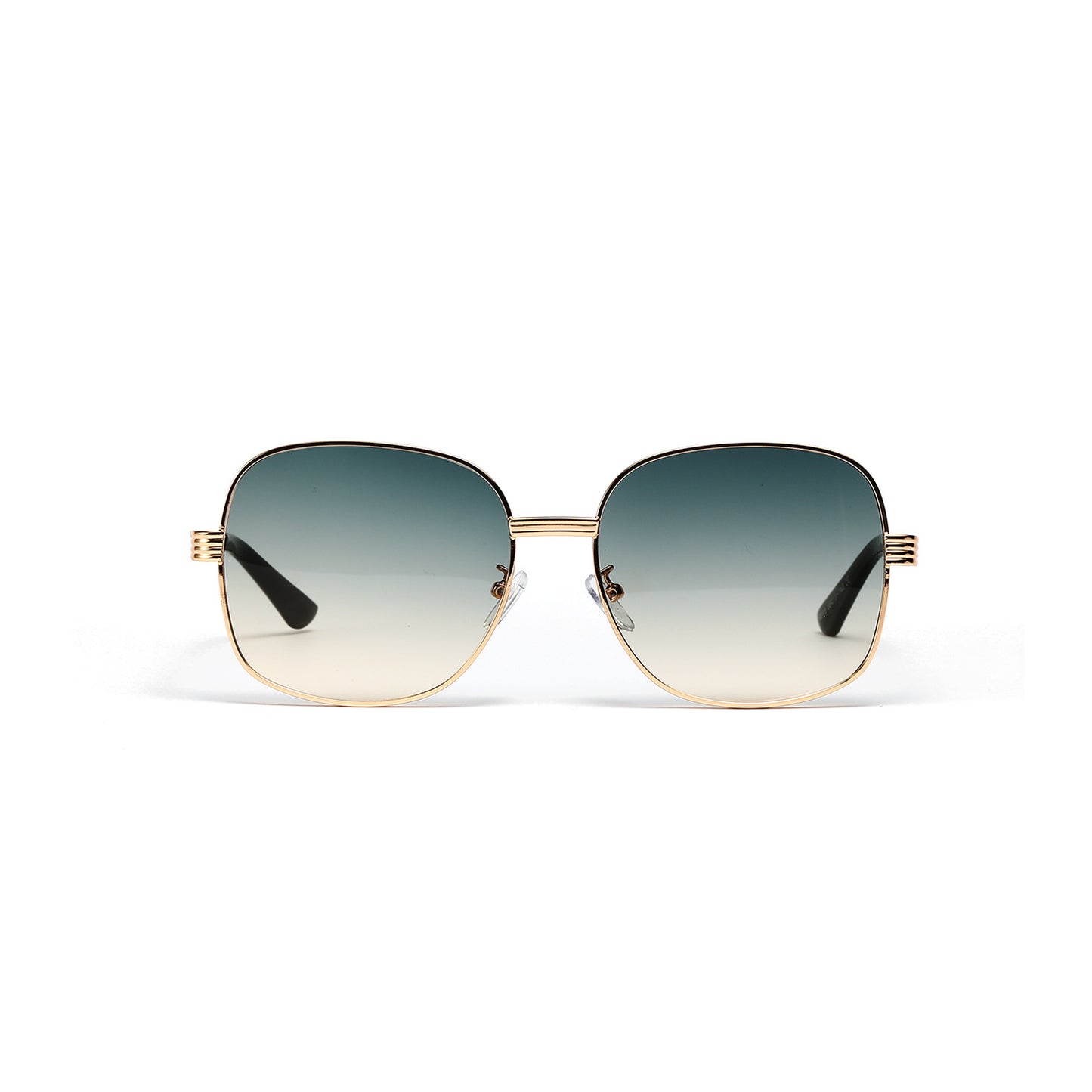Damen modische kantige Sonnenbrille mit luxuriösem goldenen Rahmen Brehn