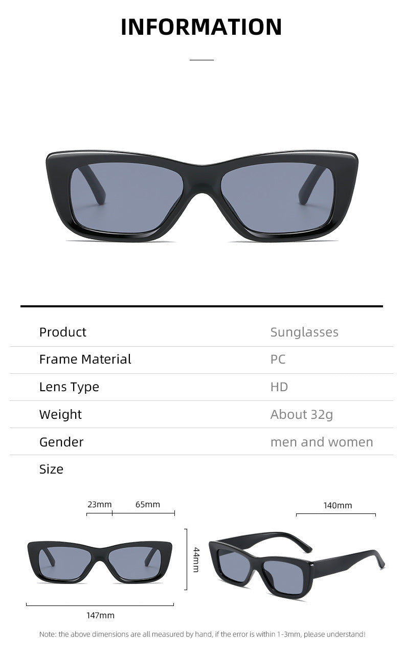 Damen modische Sonnenbrille mit rechteckigem Gestell Brehn