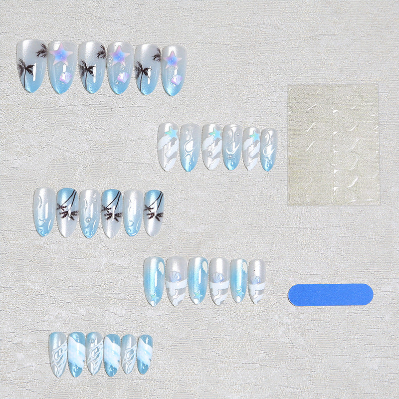 Kunstnagelset mit eleganten Wasser- und Meeresmotiven Brehn