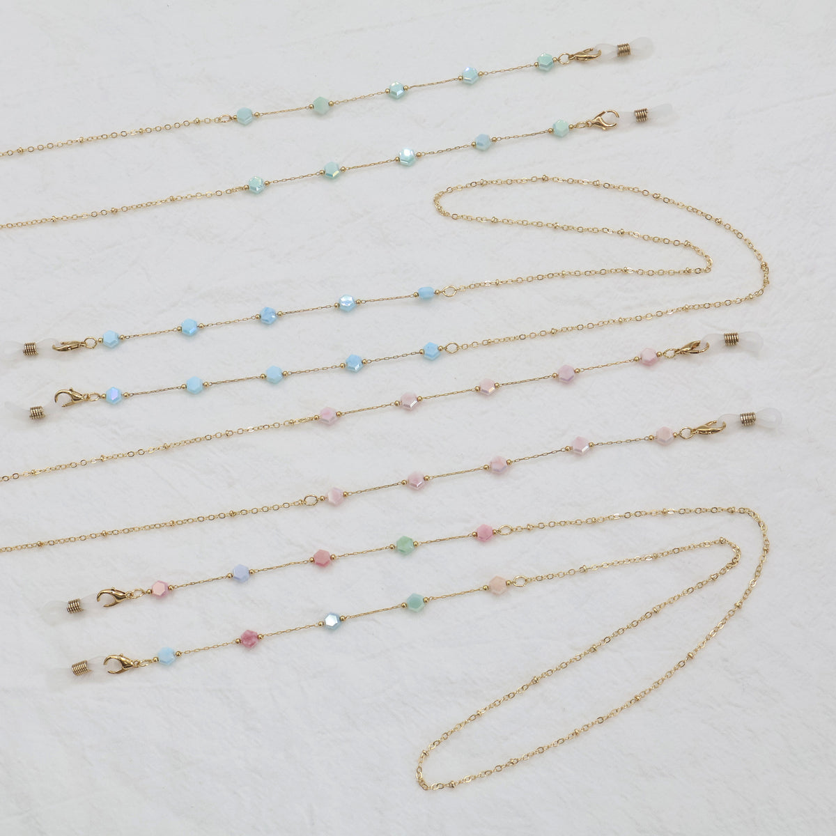 Elegante goldene Ketten Halskette mit Edelsteinen Brehn