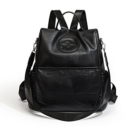 Premium Leder Mehrfachfach Rucksack