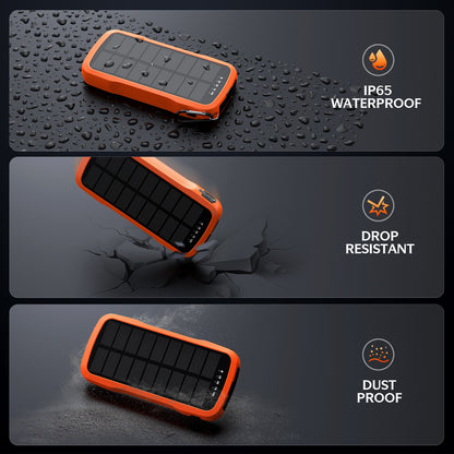 Solar-Ladegerät mit Integrierten Usb-Anschlüssen und LED-Lampen Brehn
