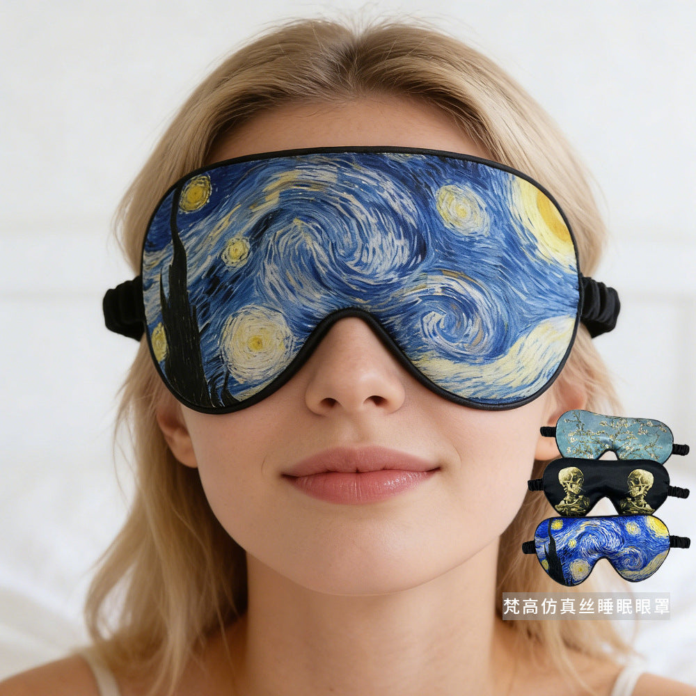 Unisex nan weiche ergonomische Schlafmaske mit konturierter Augenpartie und verstellbarem Elastikband Brehn