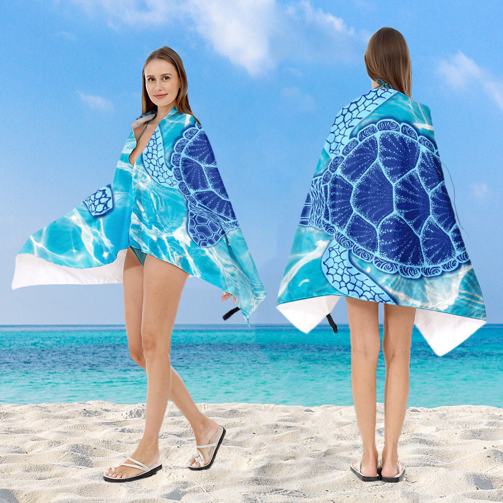 Kapuzen-Badeponcho mit Mandala-Motiv Brehn