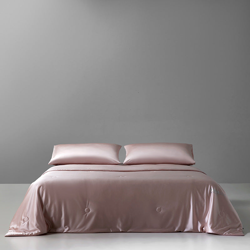Damen Luxuriöse Satin-Bettdecke mit eleganter Knopfstruktur Brehn
