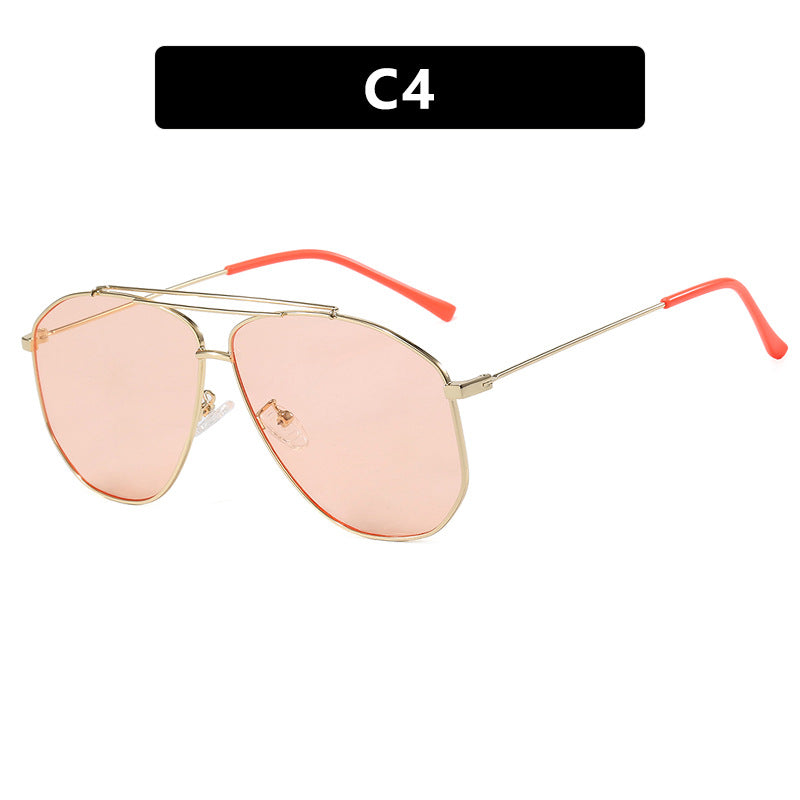 Damen kreative Piloten-Sonnenbrille mit auffälligem Rahmen Brehn