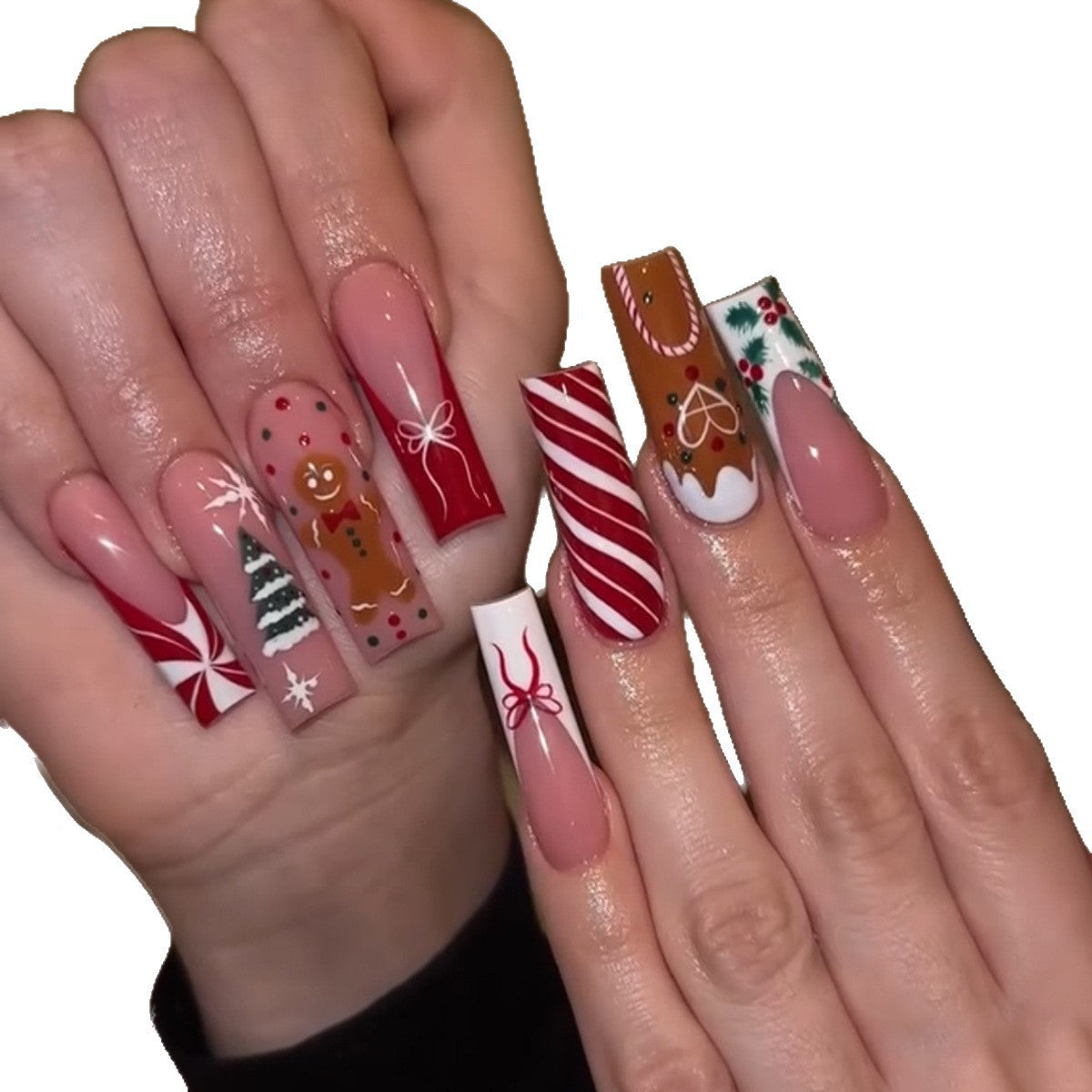Kunstnagelset mit festlichem Weihnachtsdesign Brehn 1789118905