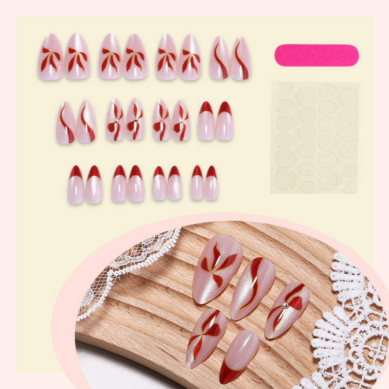 Elegante Ausdruck Presse-On Nagelkunst Set Brehn